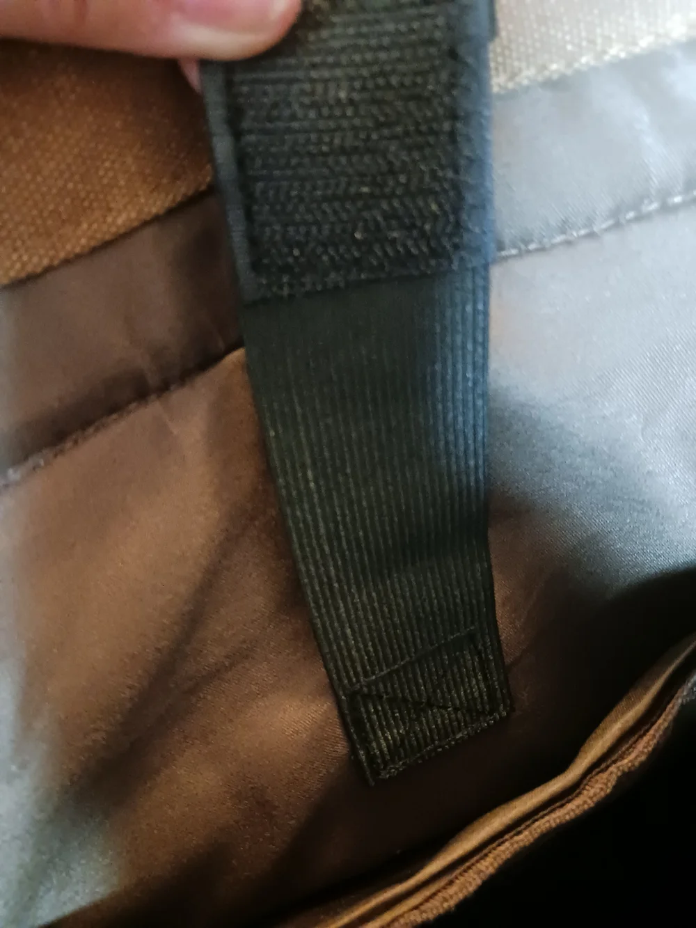 Greg Norman Collection Brown Canvas Backpack with Leather Trim